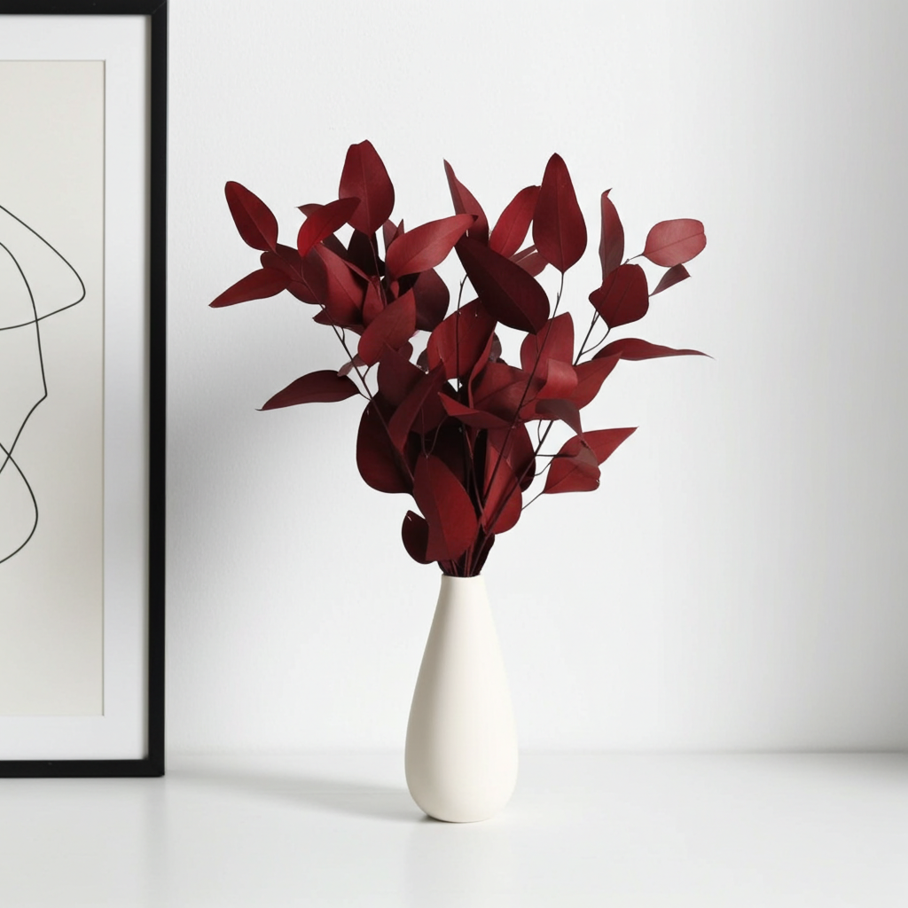 Stabilizovaný Eucalyptus Willow červený – přírodní dekorace do aranžmá